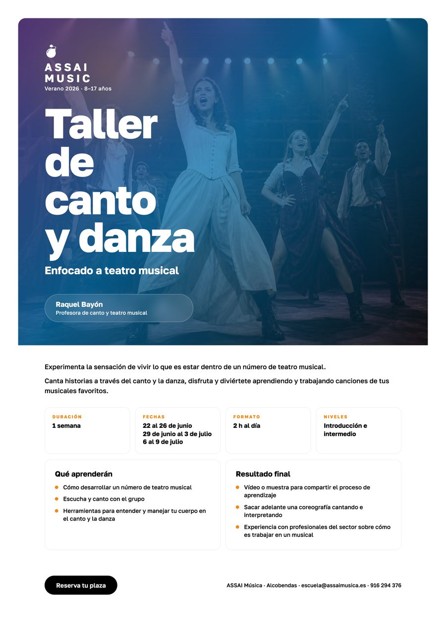 Taller de canto y danza